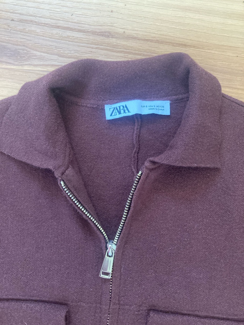 Zara Chocolate Brown Zip-Front Jumpsuit - Picture 3 of 5